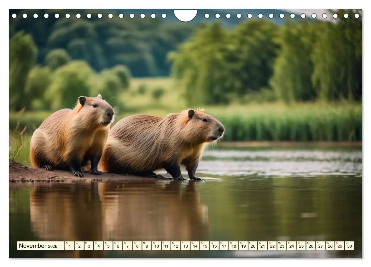 Bild: 9783457326138 | Capybaras - Wasserschweine die Herren der Gräser (Wandkalender 2026...