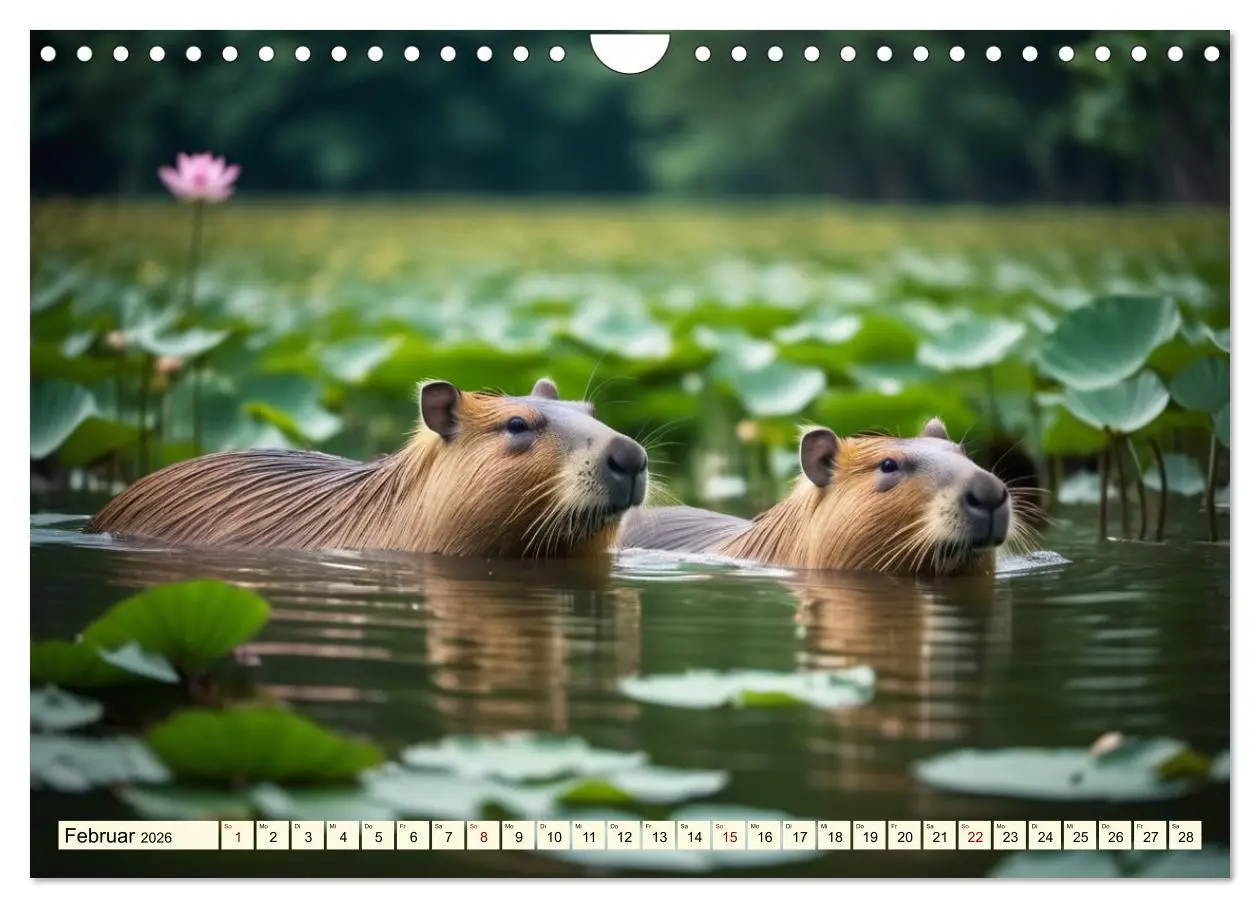 Bild: 9783457326138 | Capybaras - Wasserschweine die Herren der Gräser (Wandkalender 2026...