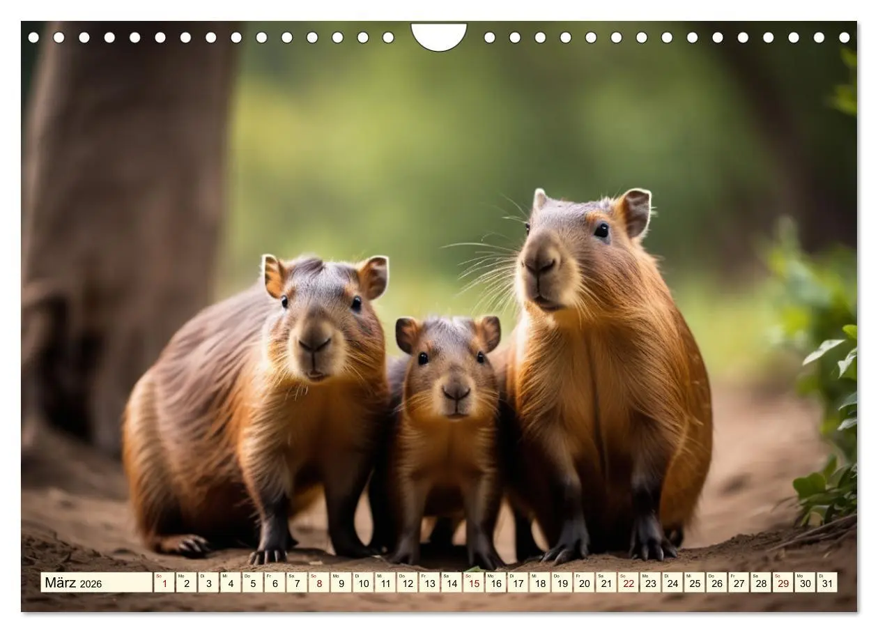 Bild: 9783457326138 | Capybaras - Wasserschweine die Herren der Gräser (Wandkalender 2026...