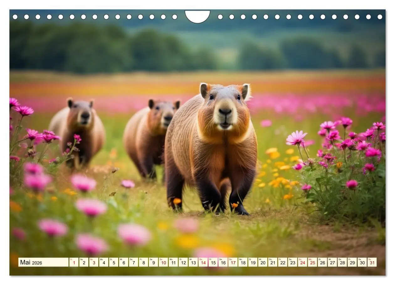 Bild: 9783457326138 | Capybaras - Wasserschweine die Herren der Gräser (Wandkalender 2026...