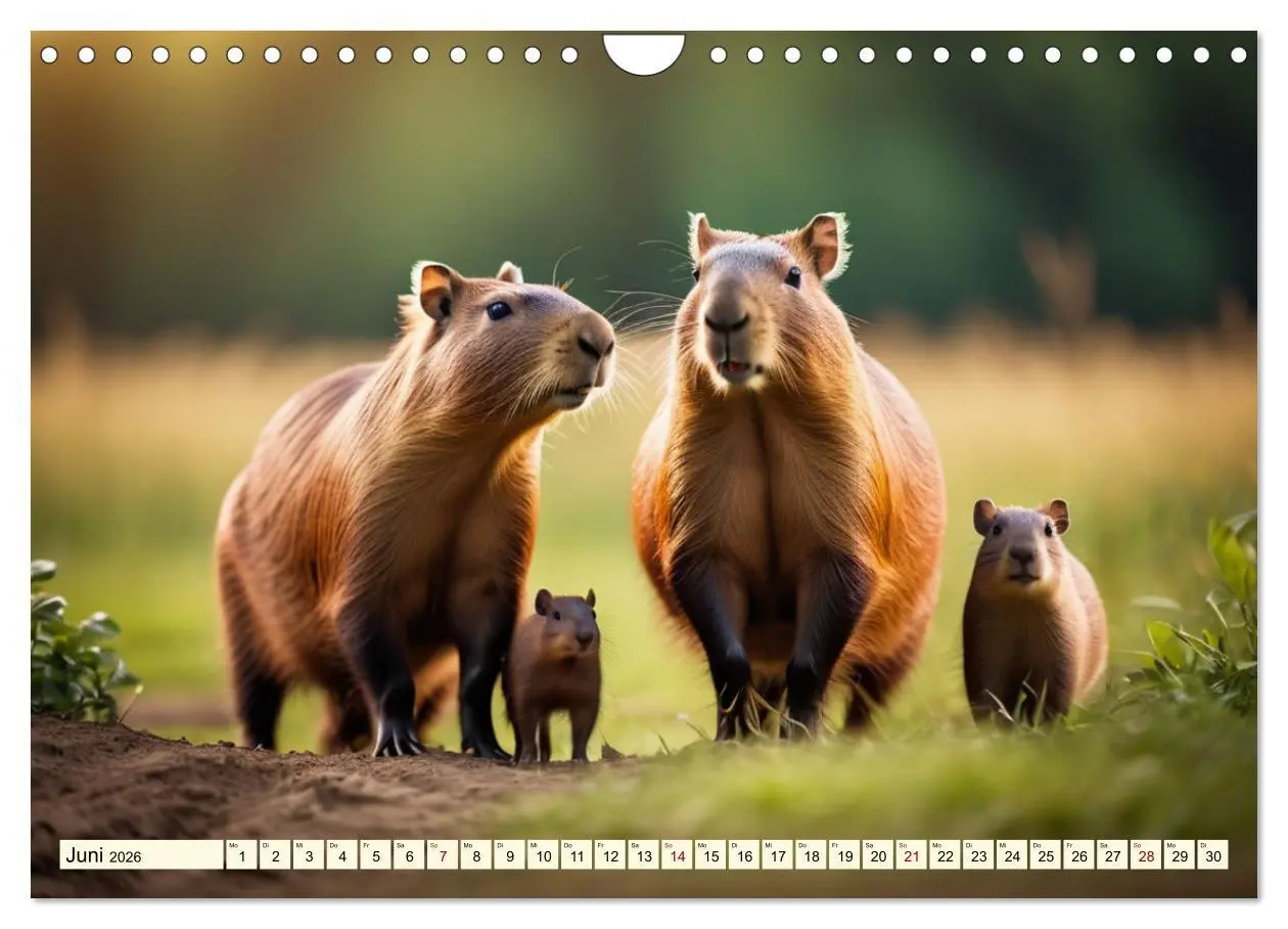 Bild: 9783457326138 | Capybaras - Wasserschweine die Herren der Gräser (Wandkalender 2026...