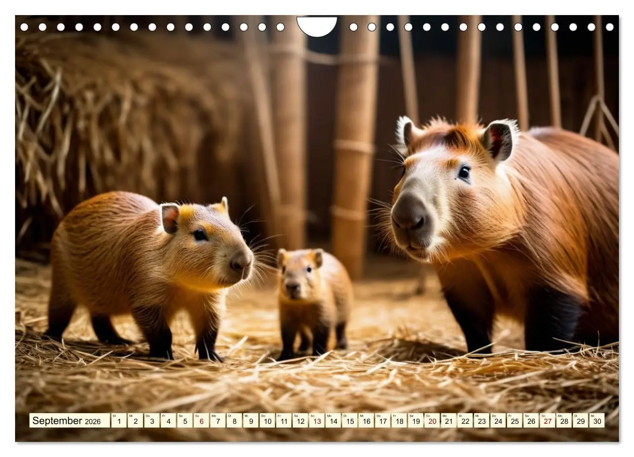 Bild: 9783457326138 | Capybaras - Wasserschweine die Herren der Gräser (Wandkalender 2026...