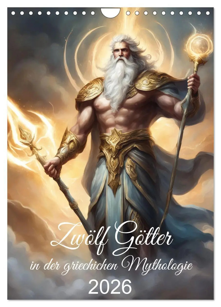 Cover: 9783516276138 | Zwölf Götter der griechischen Mythologie (Wandkalender 2026 DIN A4...