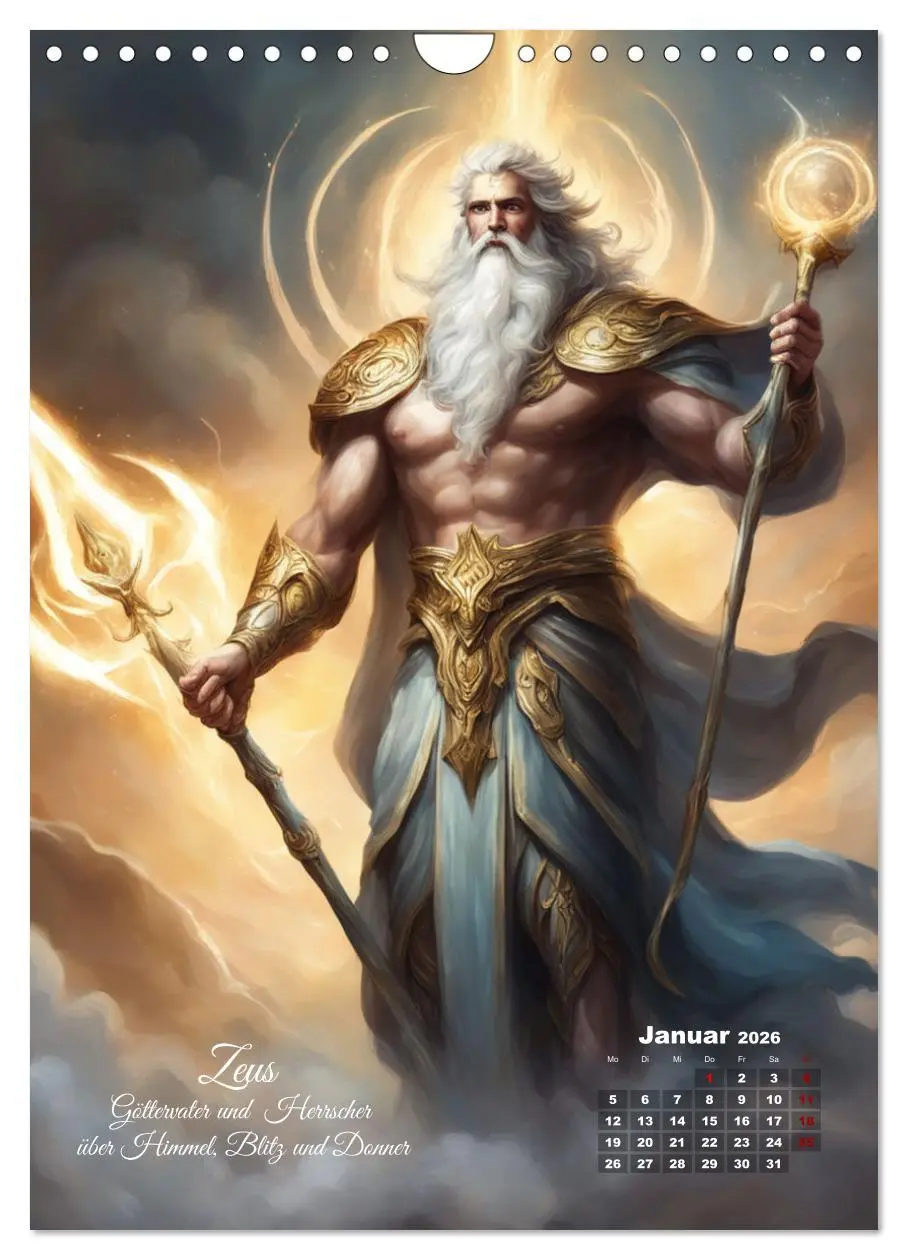 Bild: 9783516276138 | Zwölf Götter der griechischen Mythologie (Wandkalender 2026 DIN A4...