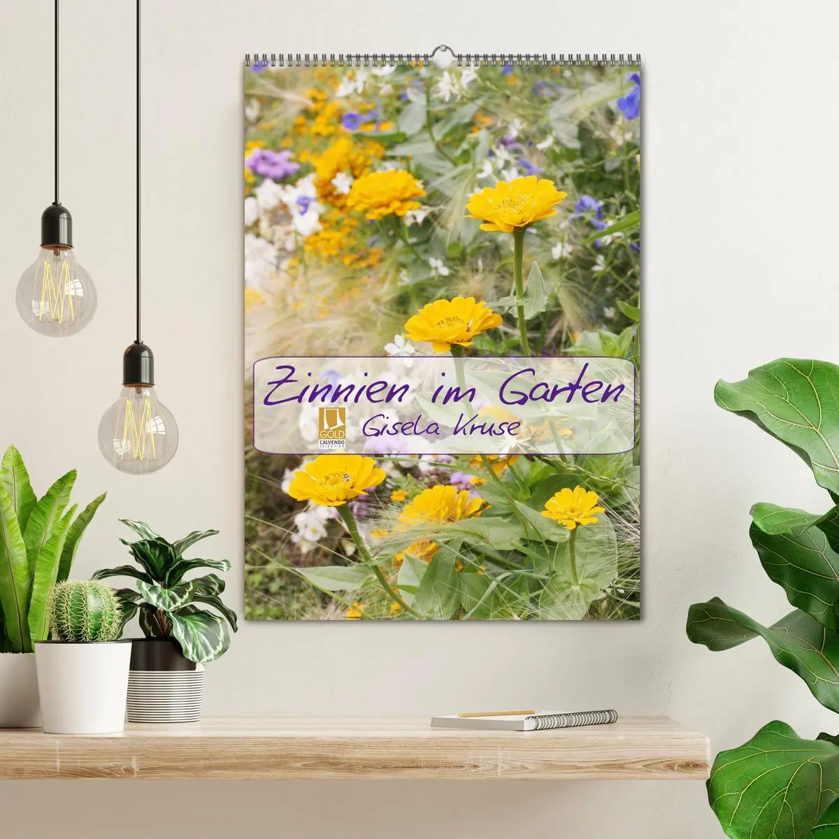 Bild: 9783516406238 | Zinnien im Garten (Wandkalender 2026 DIN A2 hoch), CALVENDO...