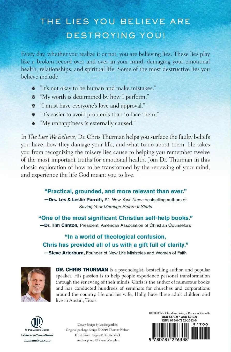 Rückseite: 9780785226338 | The Lies We Believe | Renew Your Mind and Transform Your Life | Buch