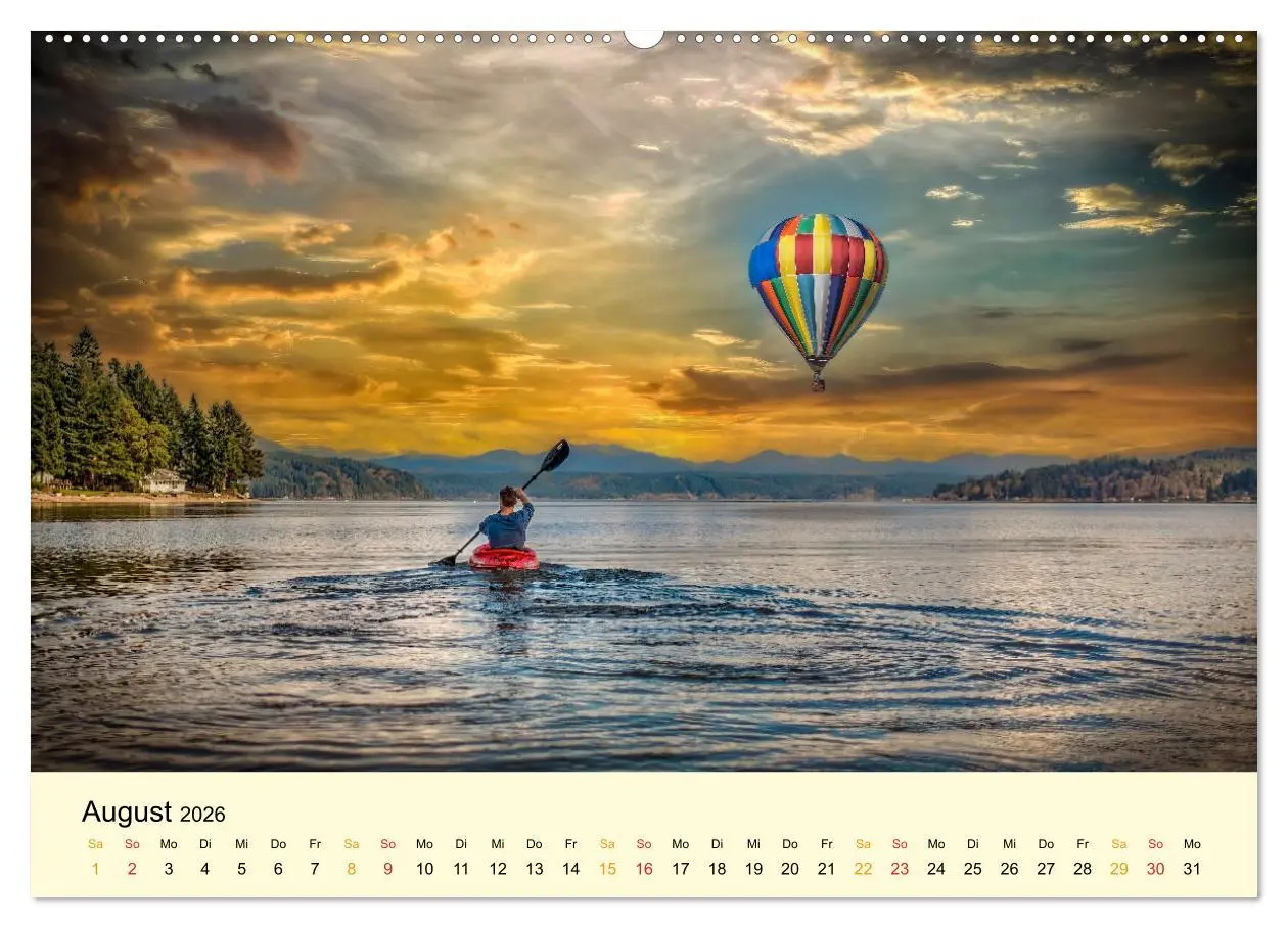 Bild: 9783457546338 | Kajak Abenteuer (Wandkalender 2026 DIN A2 quer), CALVENDO...