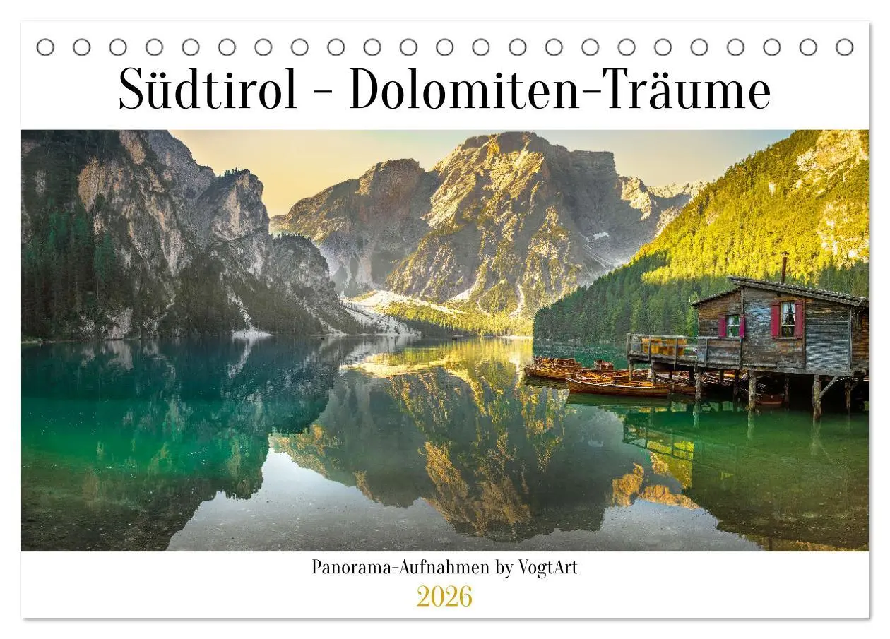 Cover: 9783457616338 | Südtirol - Dolomiten-Träume by VogtArt (Tischkalender 2026 DIN A5...
