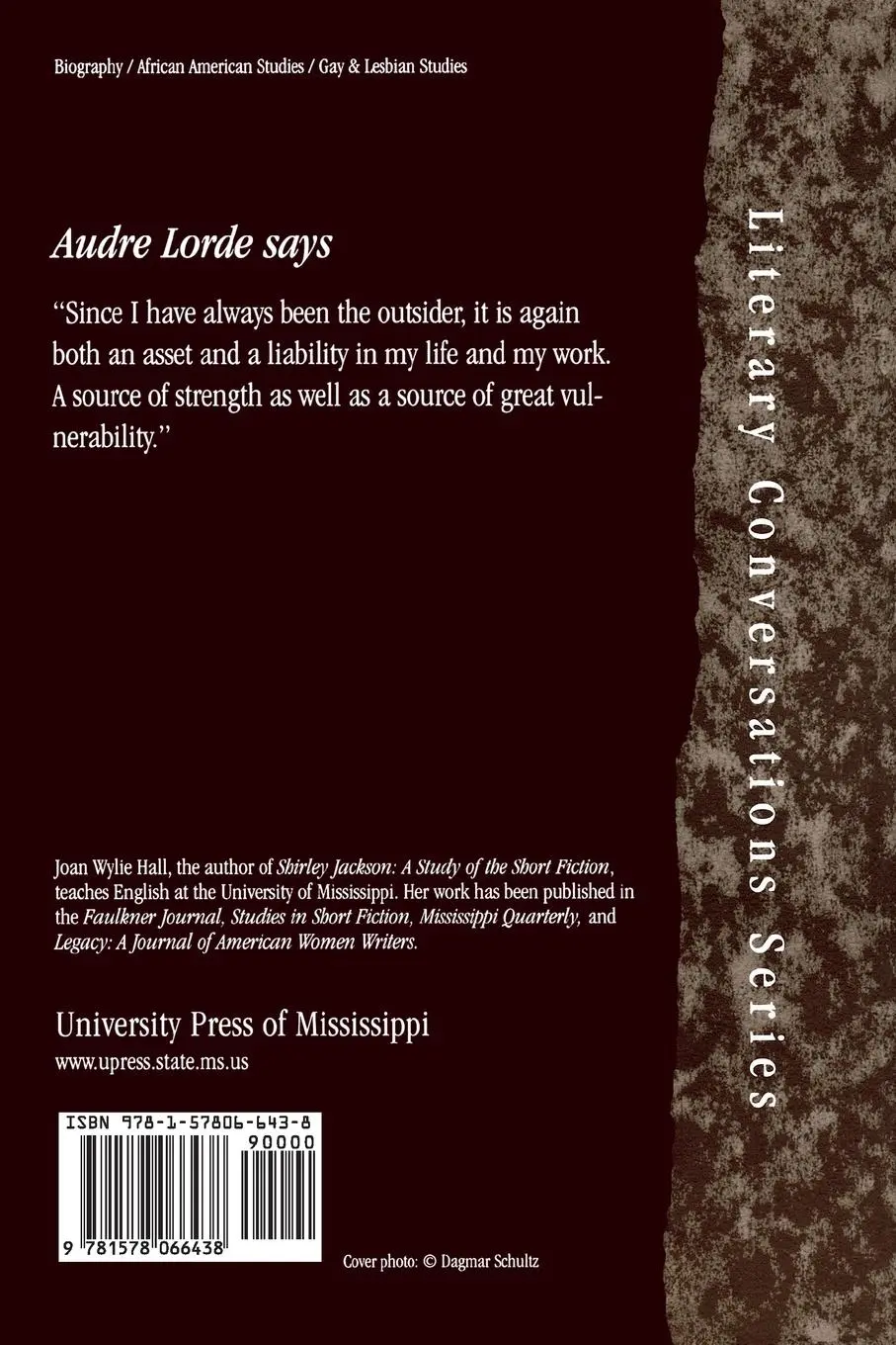 Rückseite: 9781578066438 | Conversations with Audre Lorde | Joan Wylie Hall | Taschenbuch | 2004