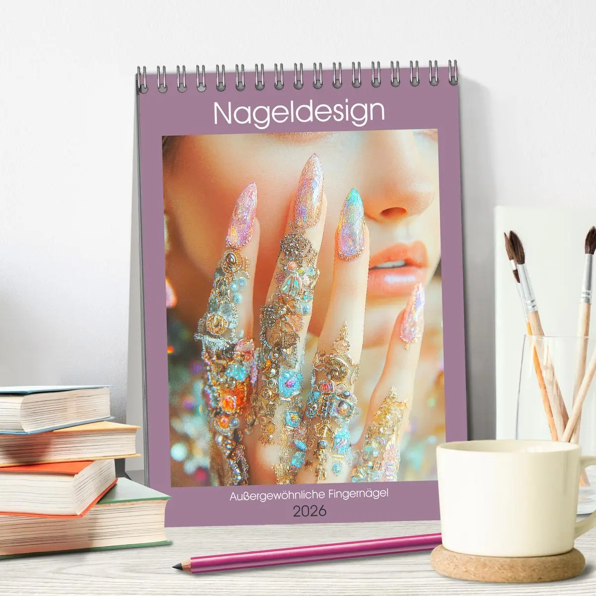 Bild: 9783516246438 | Nageldesign. Außergewöhnliche Fingernägel (Tischkalender 2026 DIN...