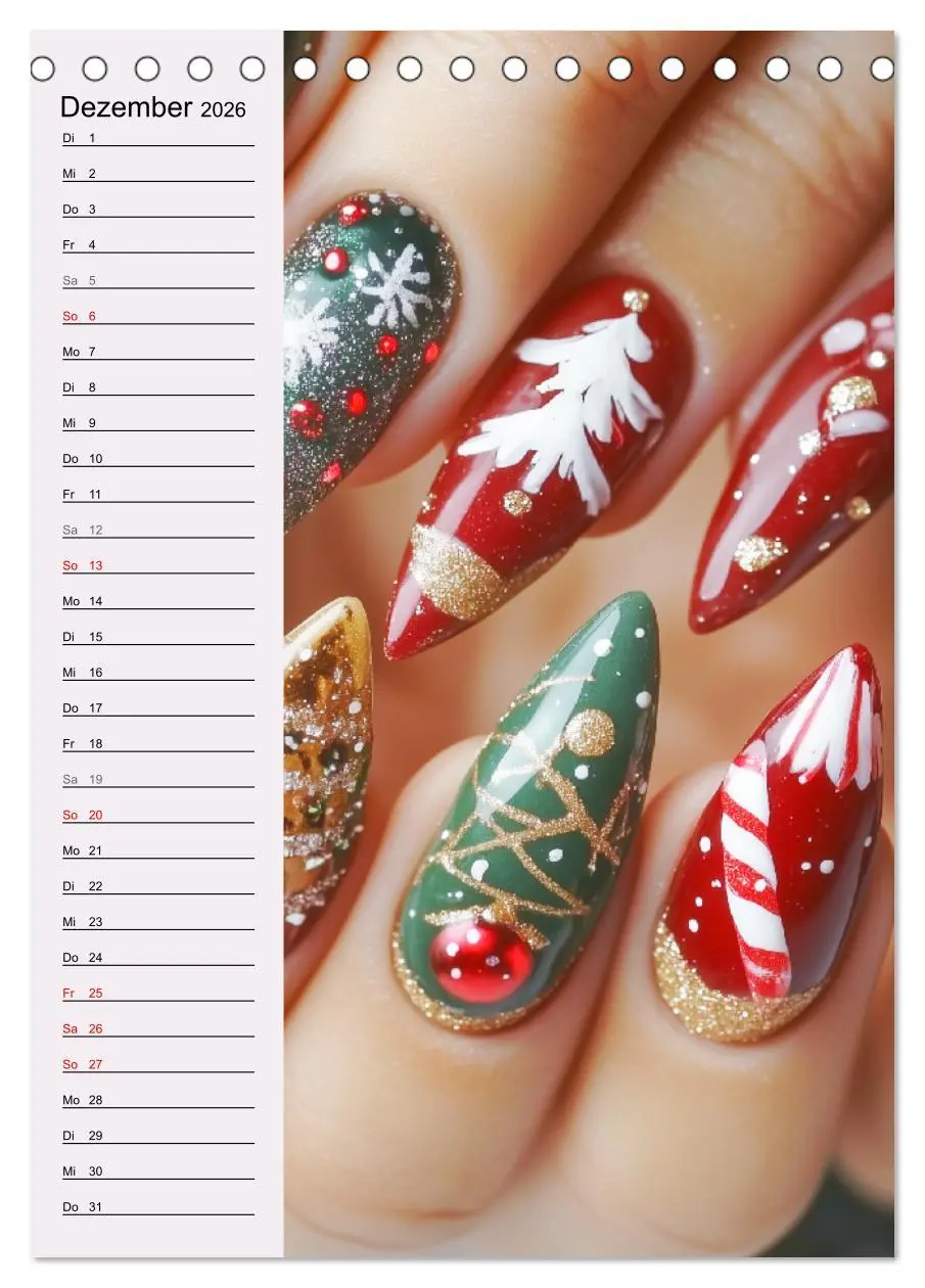 Bild: 9783516246438 | Nageldesign. Außergewöhnliche Fingernägel (Tischkalender 2026 DIN...
