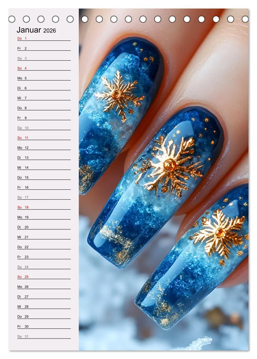 Bild: 9783516246438 | Nageldesign. Außergewöhnliche Fingernägel (Tischkalender 2026 DIN...