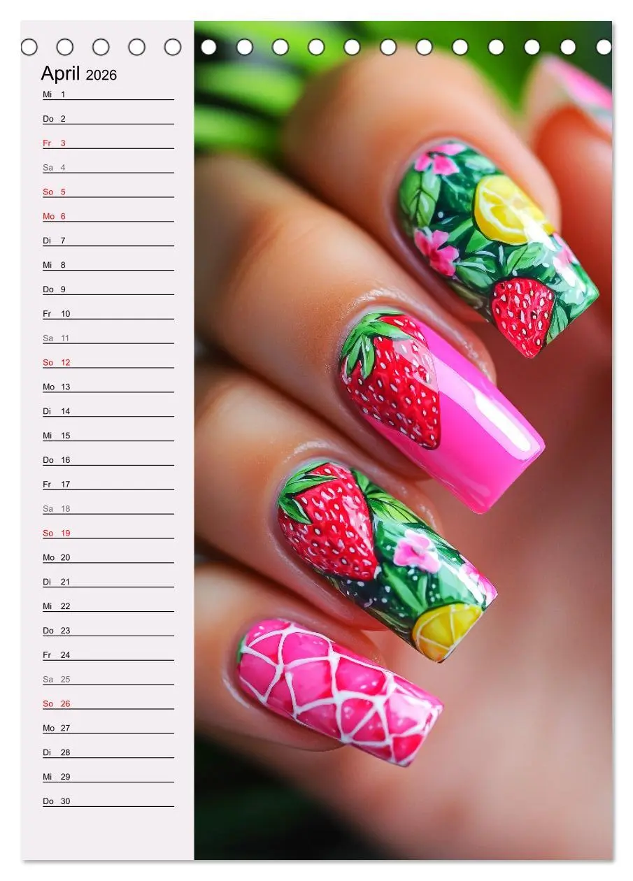 Bild: 9783516246438 | Nageldesign. Außergewöhnliche Fingernägel (Tischkalender 2026 DIN...