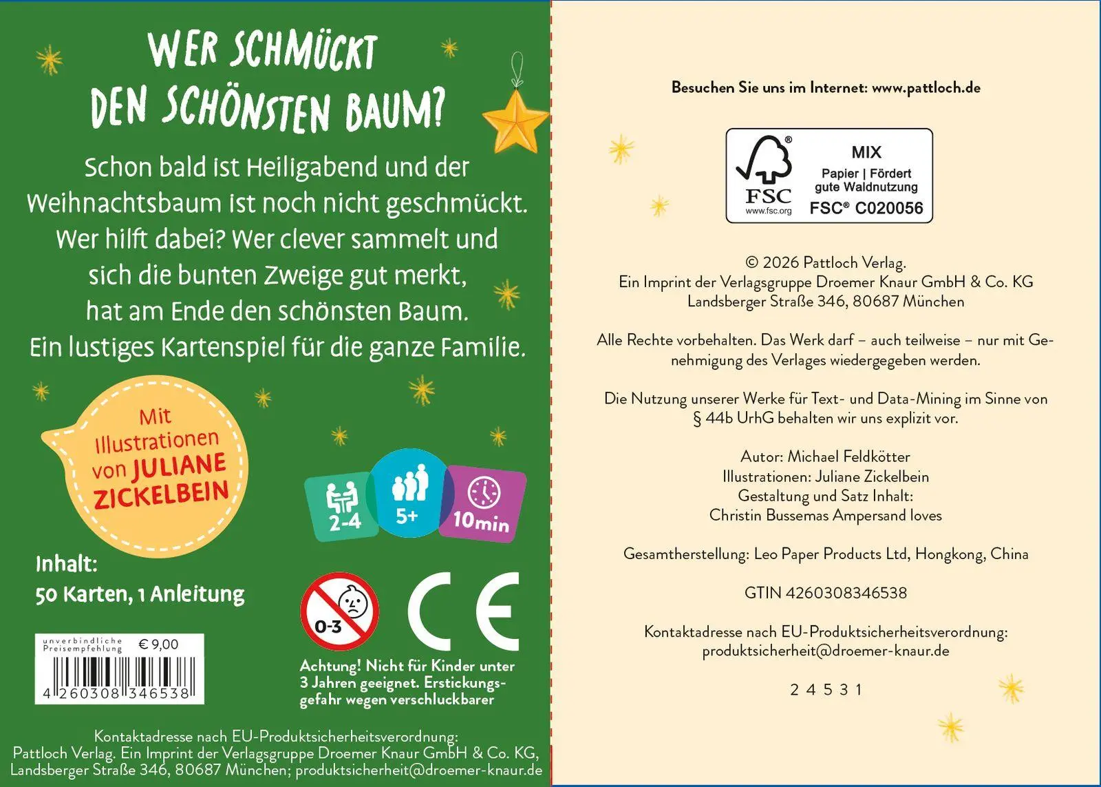Bild: 4260308346538 | Bäumchen, schmück dich! | Michael Feldkötter | Spiel | Schachtel