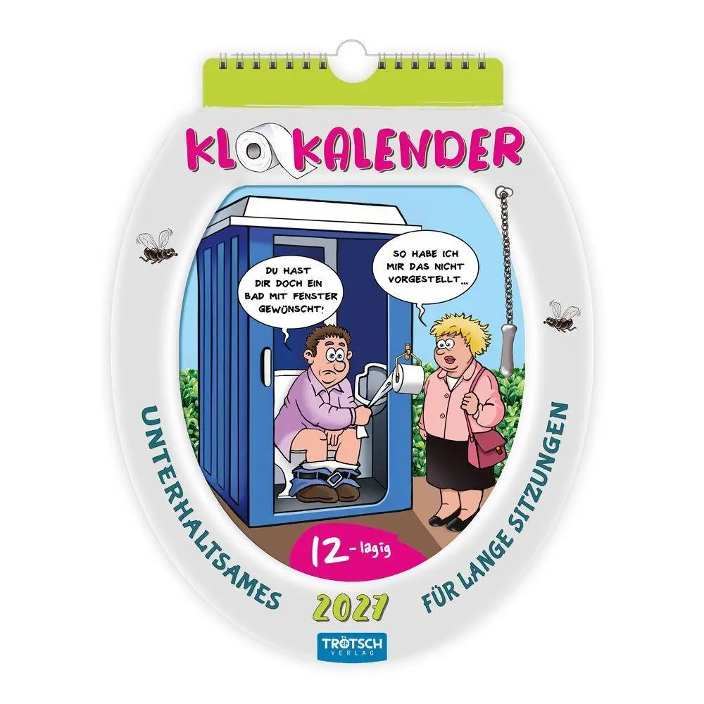 Cover: 9783988026538 | TRÖTSCH - Formkalender Klokalender 2027 unterhaltsames für lange...