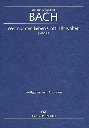 Cover: 9790007046538 | Wer nur den lieben Gott läßt walten (Klavierauszug) | Bach | Buch