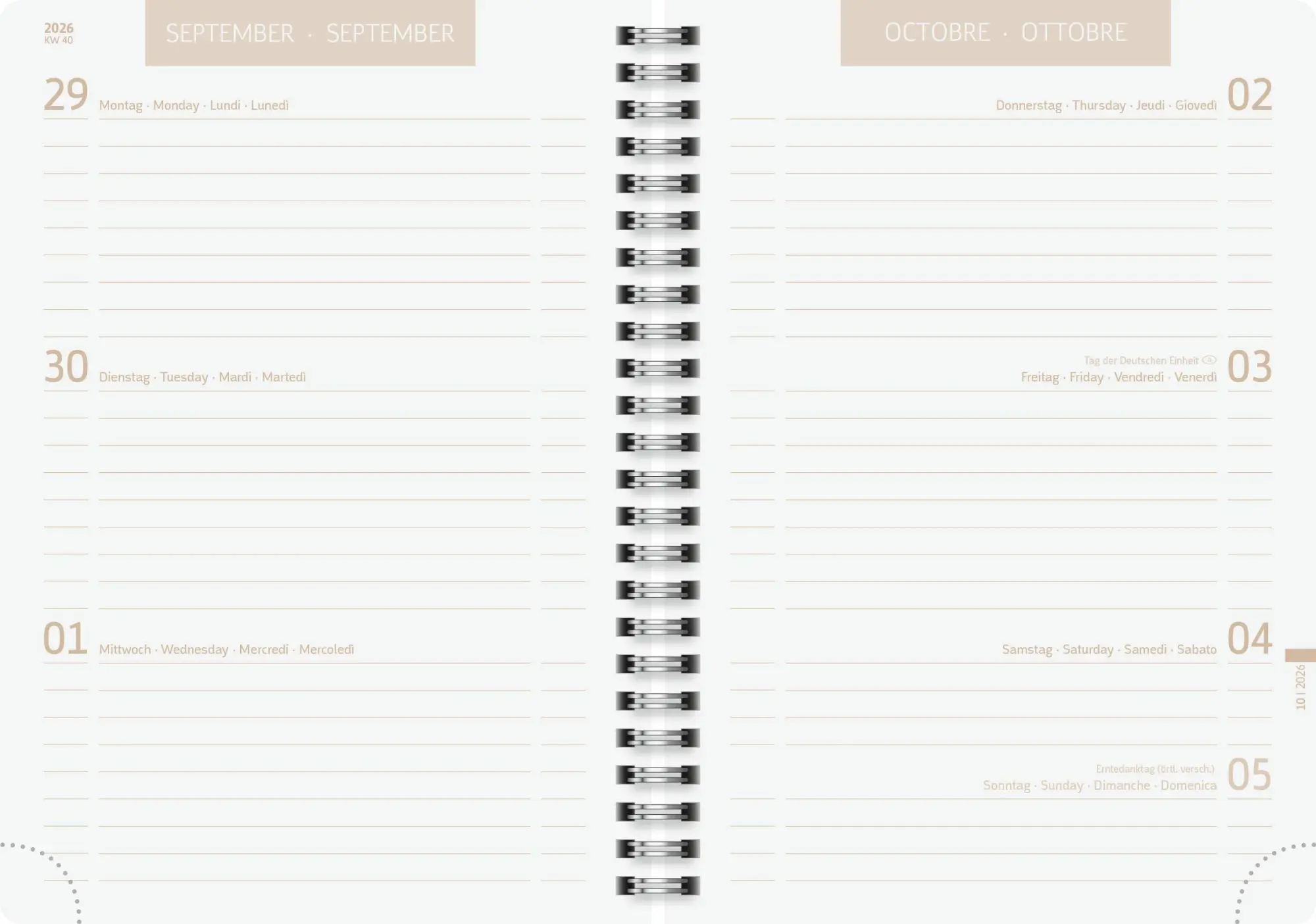 Bild: 4061947156638 | Schülerkalender 2026/2027 "Naturality" A5, Textil | Kalender | 208 S.