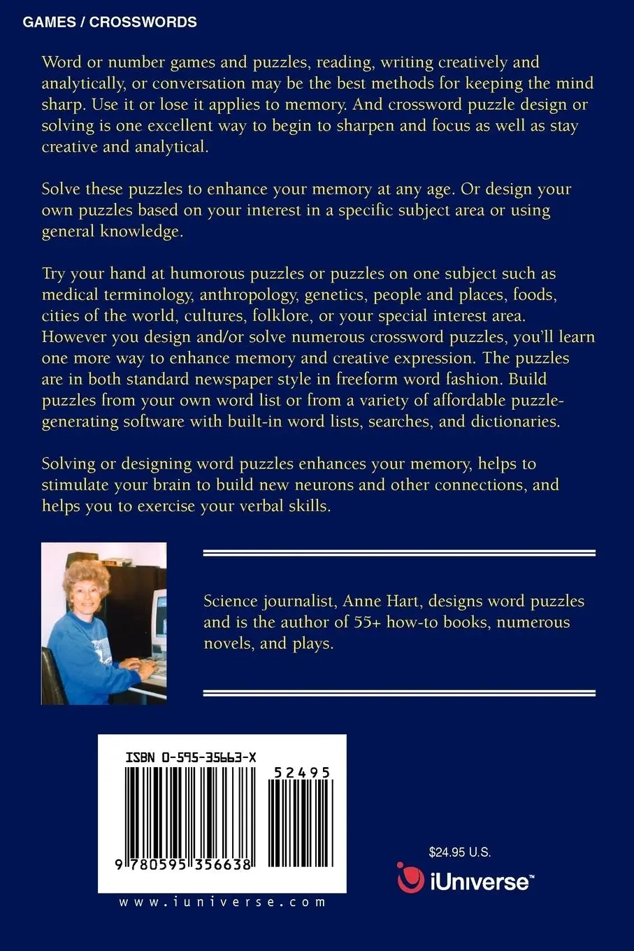 Rückseite: 9780595356638 | Large Print Crossword Puzzles for Memory Enhancement | Anne Hart