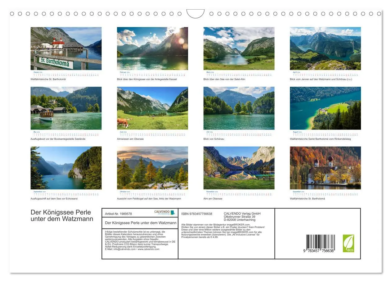 Bild: 9783457756638 | Der Königssee Perle unter dem Watzmann (Wandkalender 2026 DIN A3...