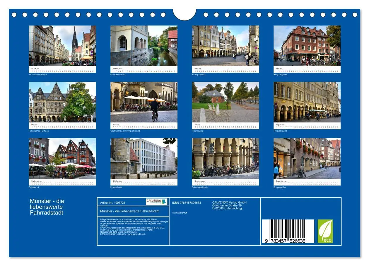 Bild: 9783457826638 | Münster - die liebenswerte Fahrradstadt (Wandkalender 2026 DIN A4...