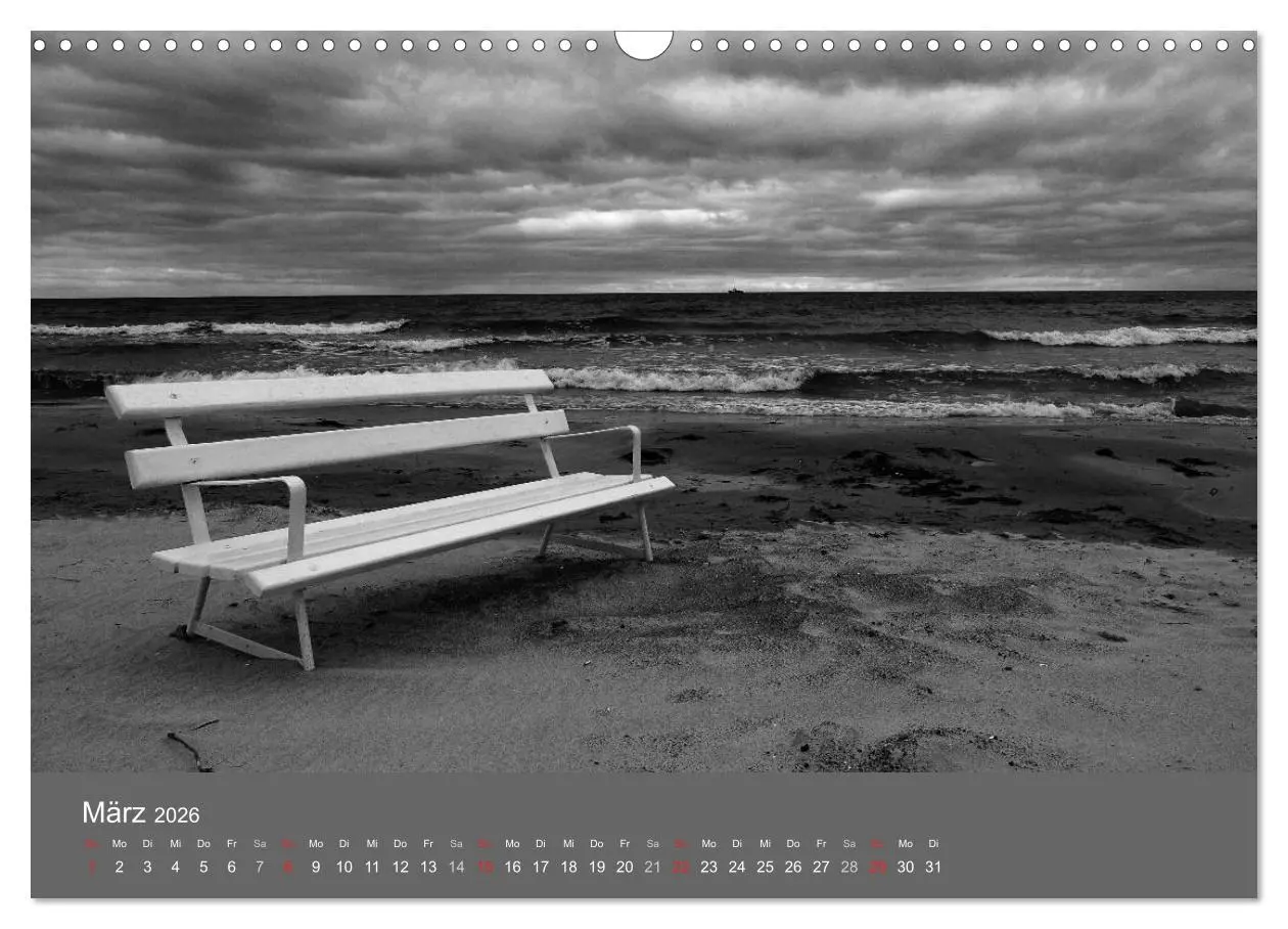 Bild: 9783516226638 | Ostsee - von schwarz bis weiß (Wandkalender 2026 DIN A3 quer),...