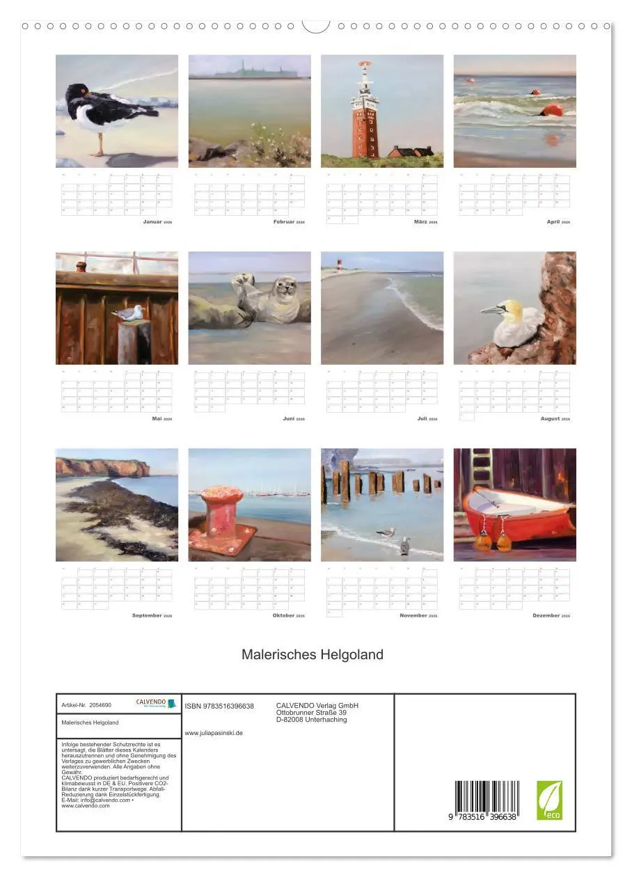 Bild: 9783516396638 | Malerisches Helgoland (hochwertiger Premium Wandkalender 2026 DIN...