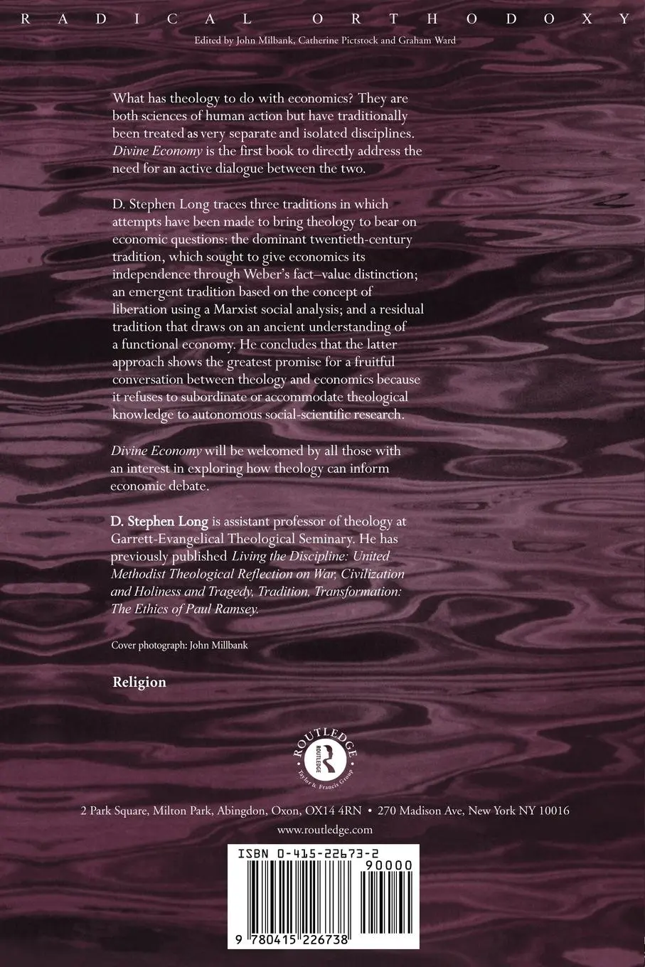 Rückseite: 9780415226738 | Divine Economy | Theology and the Market | D. Stephen Long | Buch