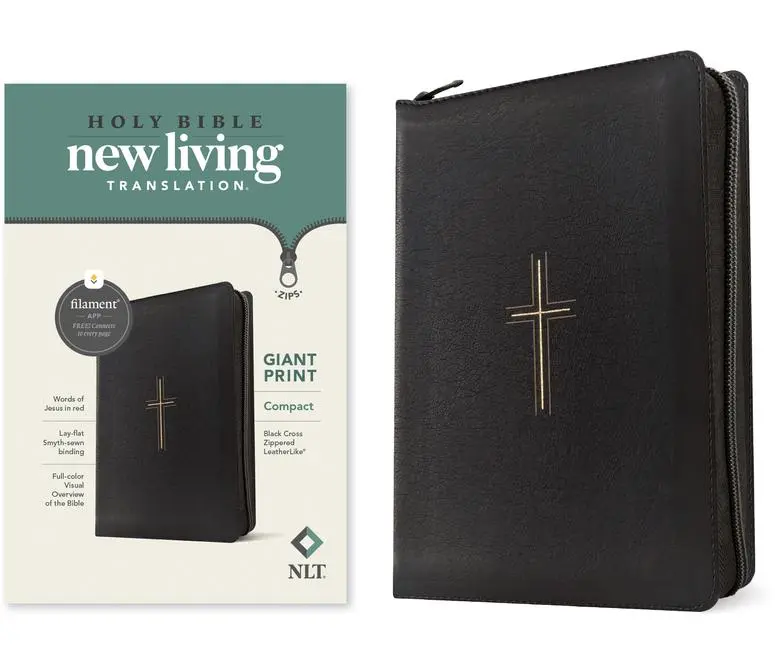 Cover: 9781496486738 | NLT Compact Giant Print Zipper Bible, Filament Enabled...