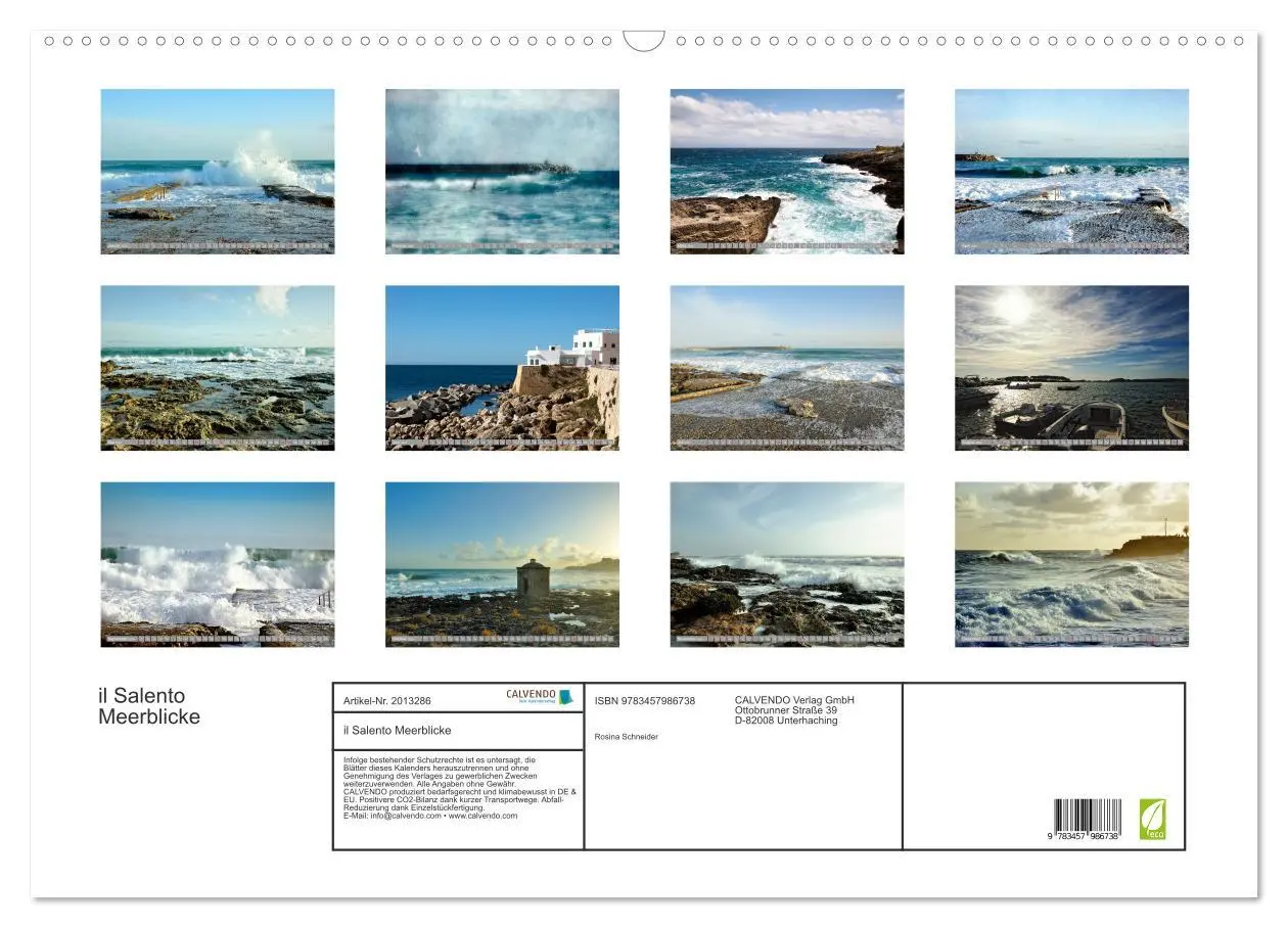 Bild: 9783457986738 | il Salento Meerblicke (Wandkalender 2026 DIN A2 quer), CALVENDO...