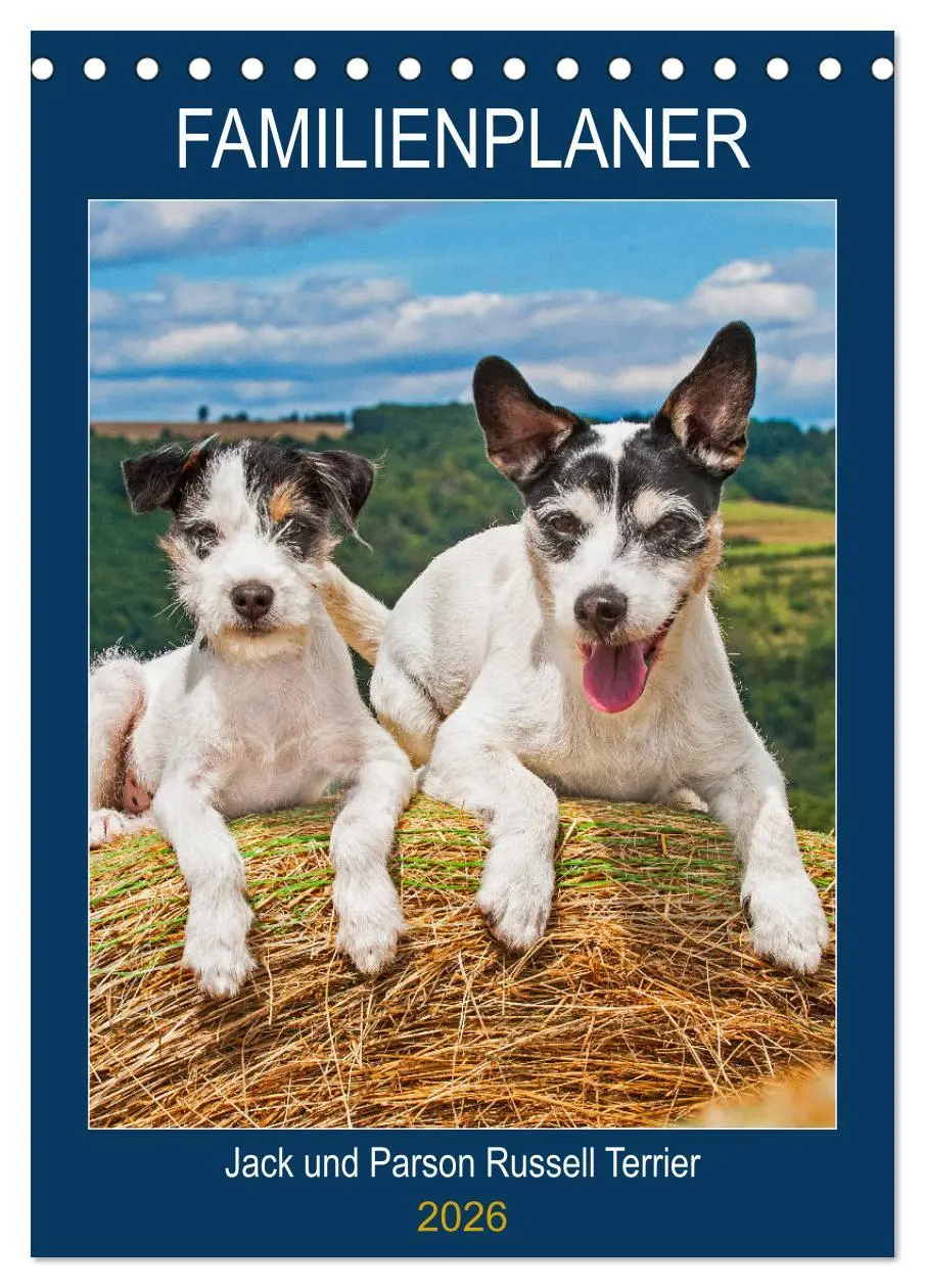 Cover: 9783516386738 | Familienplaner Jack und Parson Russell Terrier (Tischkalender 2026...