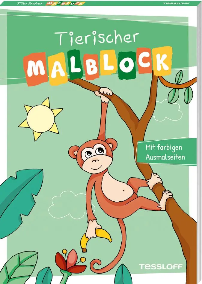 Cover: 9783788646738 | Tierischer Malblock | Mit farbigen Ausmalseiten für Kinder ab 5 Jahren