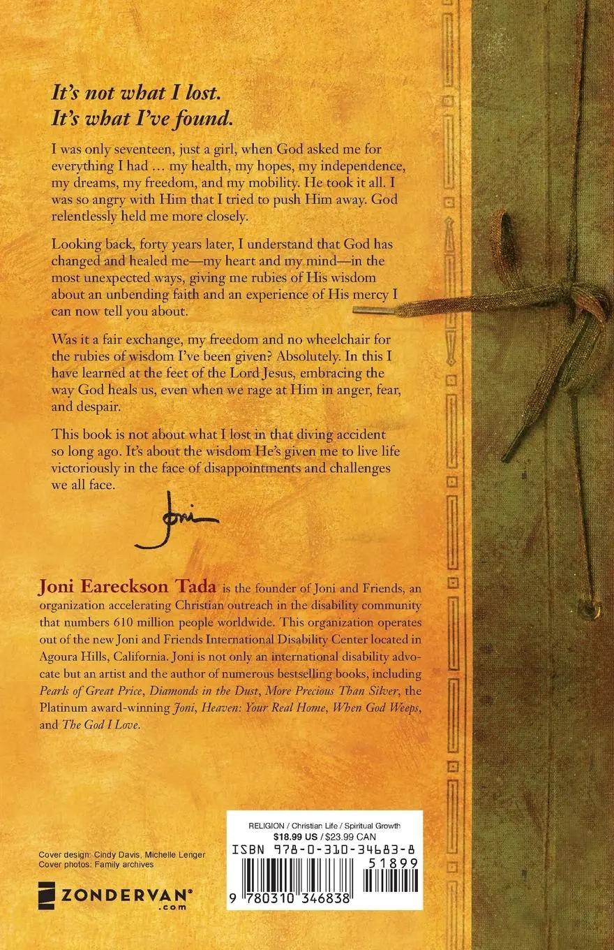 Rückseite: 9780310346838 | A Lifetime of Wisdom | Embracing the Way God Heals You | Tada | Buch