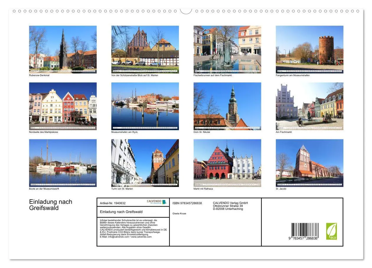 Bild: 9783457286838 | Einladung nach Greifswald (hochwertiger Premium Wandkalender 2026...
