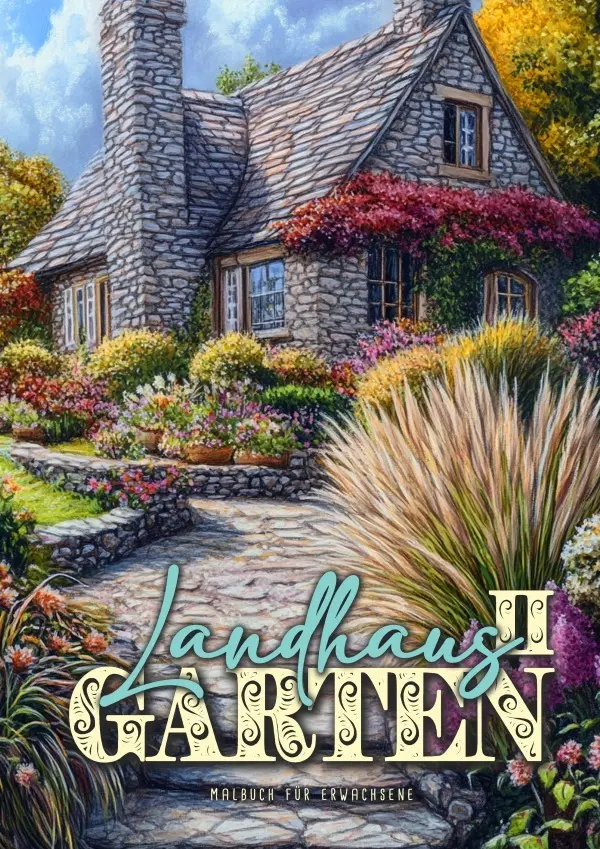 Cover: 9783759856838 | Landhaus Garten Malbuch für Erwachsene 2 | Monsoon Publishing (u. a.)