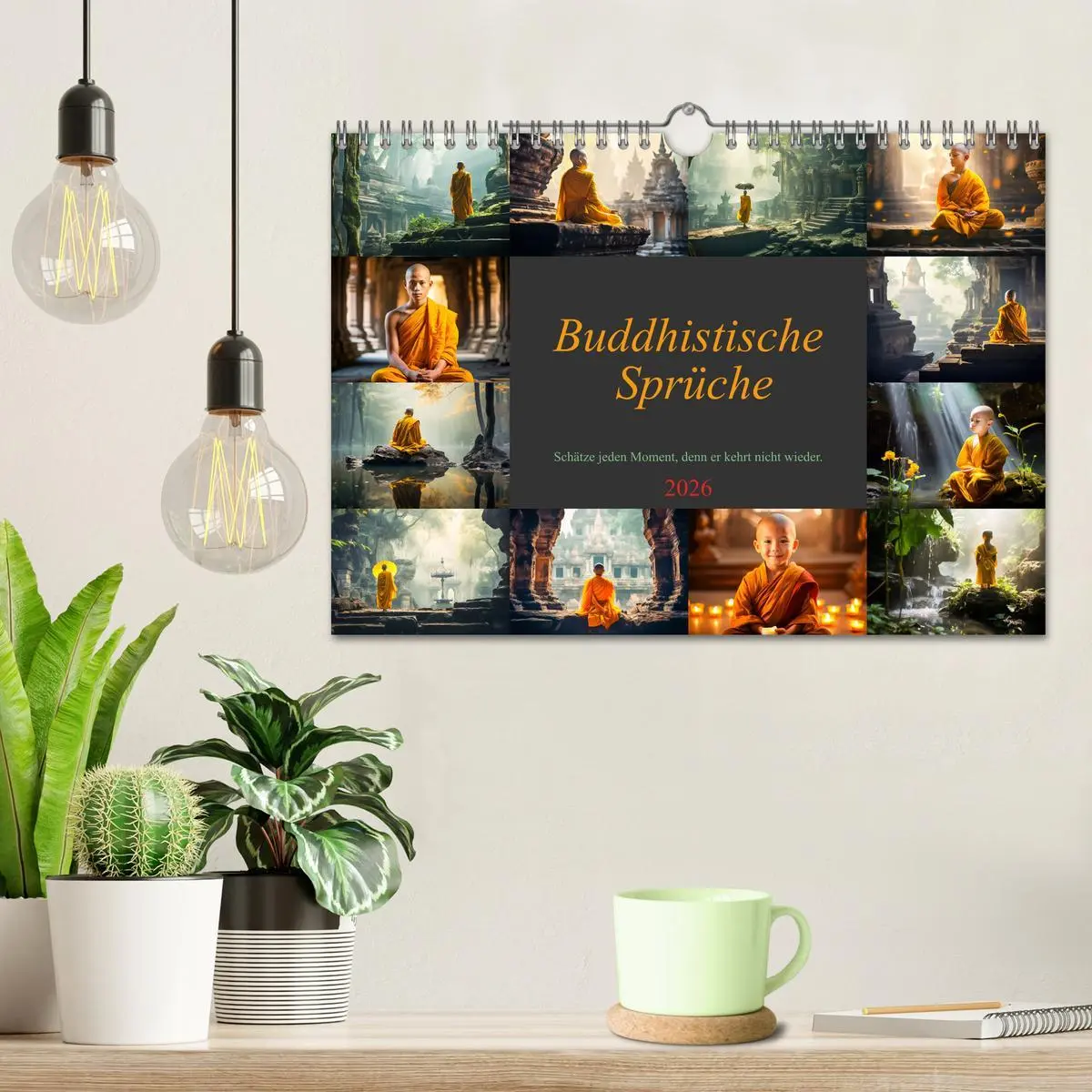 Bild: 9783457346938 | Buddhistische Sprüche (Wandkalender 2026 DIN A4 quer), CALVENDO...