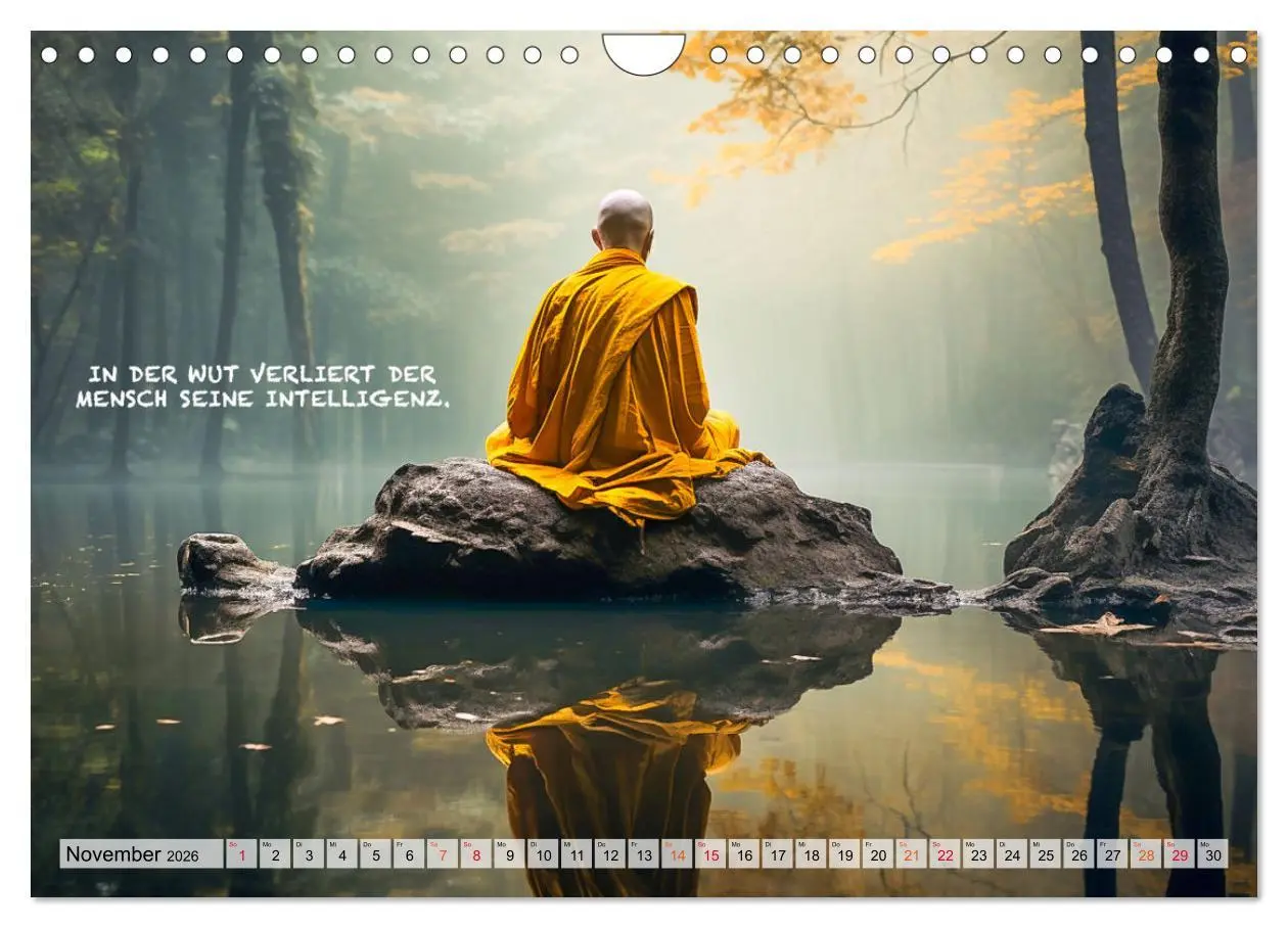 Bild: 9783457346938 | Buddhistische Sprüche (Wandkalender 2026 DIN A4 quer), CALVENDO...