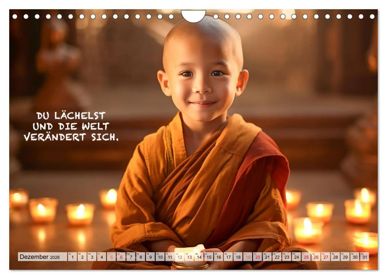 Bild: 9783457346938 | Buddhistische Sprüche (Wandkalender 2026 DIN A4 quer), CALVENDO...