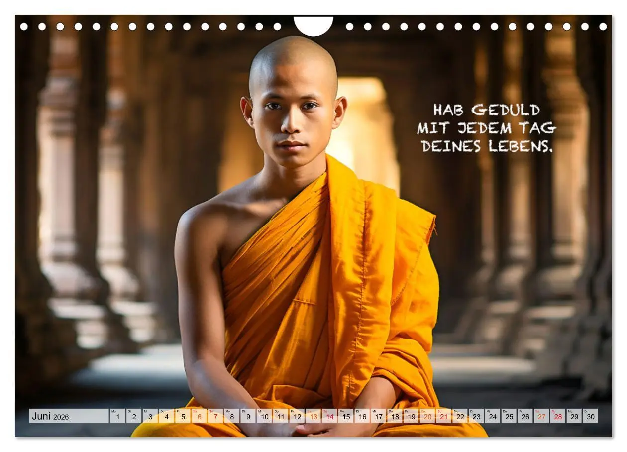Bild: 9783457346938 | Buddhistische Sprüche (Wandkalender 2026 DIN A4 quer), CALVENDO...