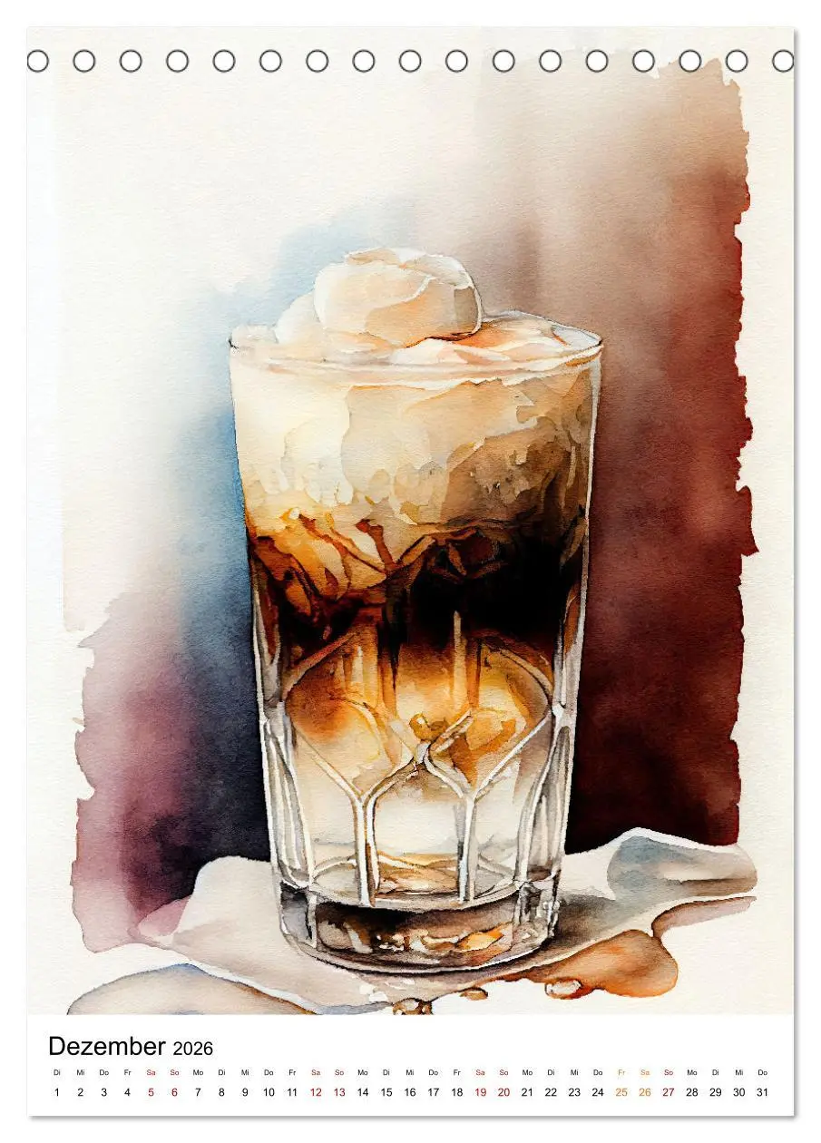 Bild: 9783516296938 | Künstlerische Cocktails (Tischkalender 2026 DIN A5 hoch), CALVENDO...