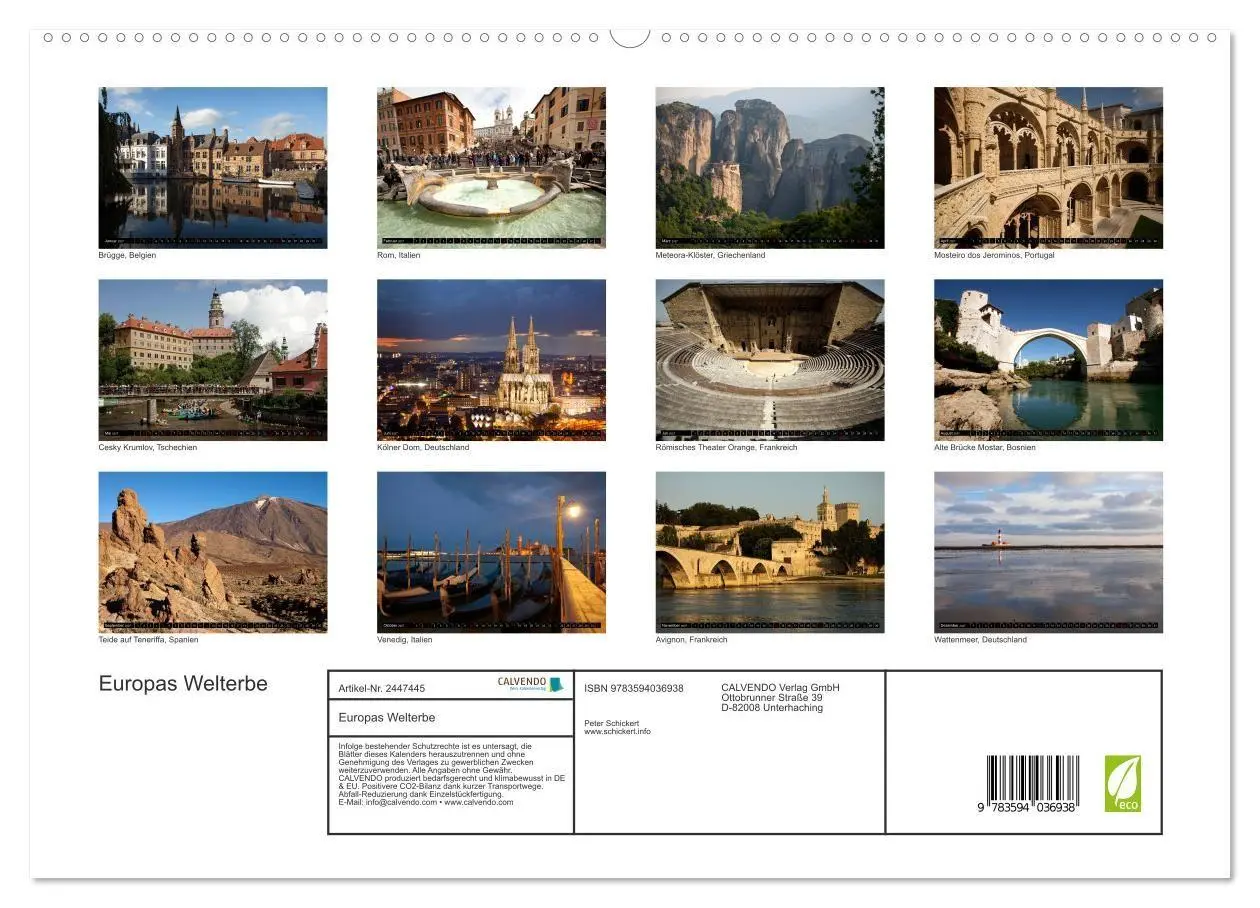 Bild: 9783594036938 | Europas Welterbe (hochwertiger Premium Wandkalender 2027 DIN A2...