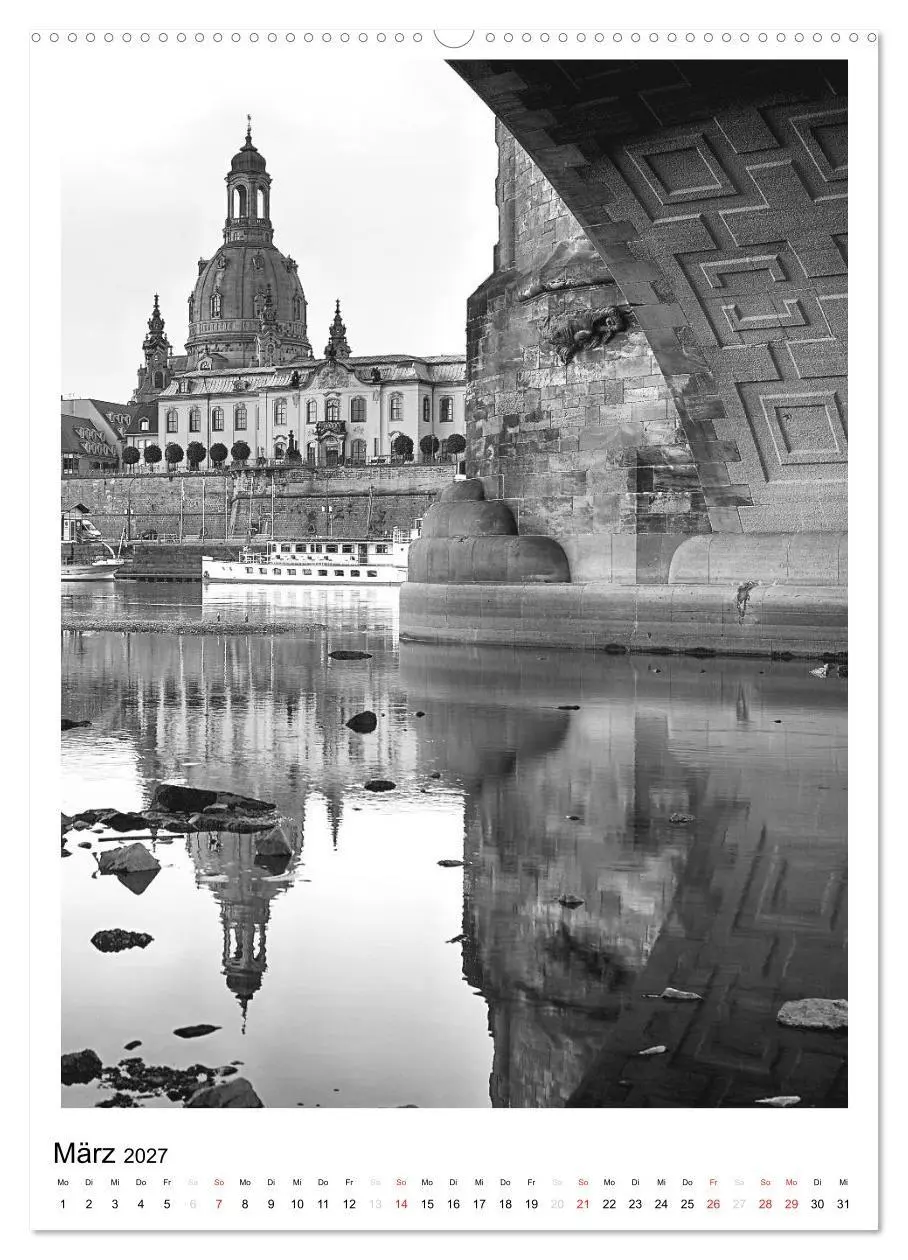 Bild: 9783594106938 | Dresden Traumstadt in Schwarz-Weiß (Wandkalender 2027 DIN A2 hoch),...