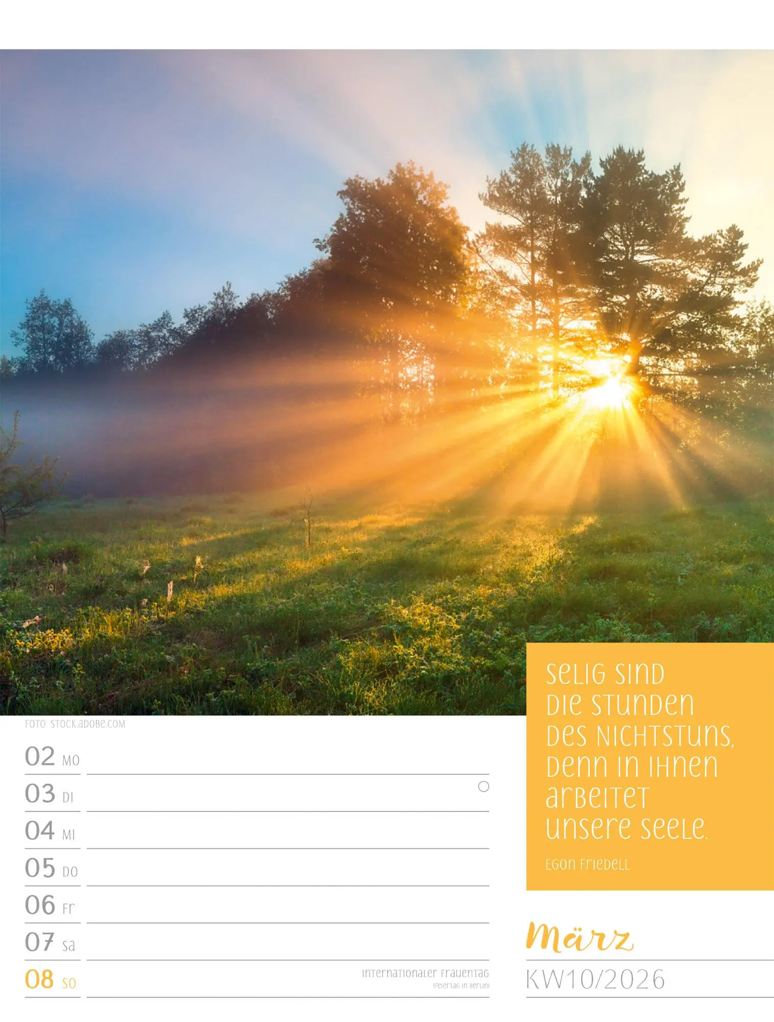 Bild: 9783838426938 | Augenblicke der Achtsamkeit - Wochenplaner Kalender 2026 | GmbH | 2026