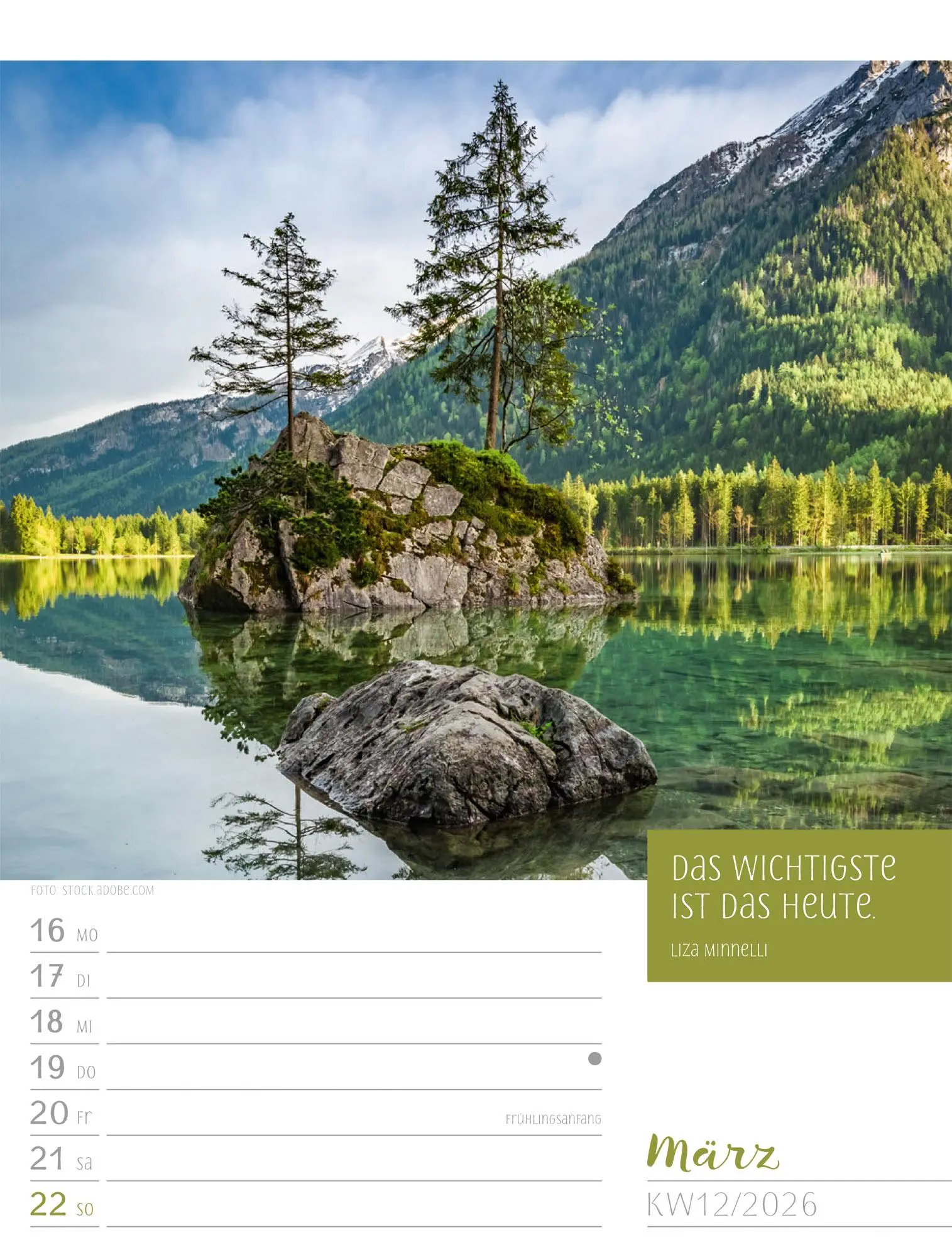 Bild: 9783838426938 | Augenblicke der Achtsamkeit - Wochenplaner Kalender 2026 | GmbH | 2026