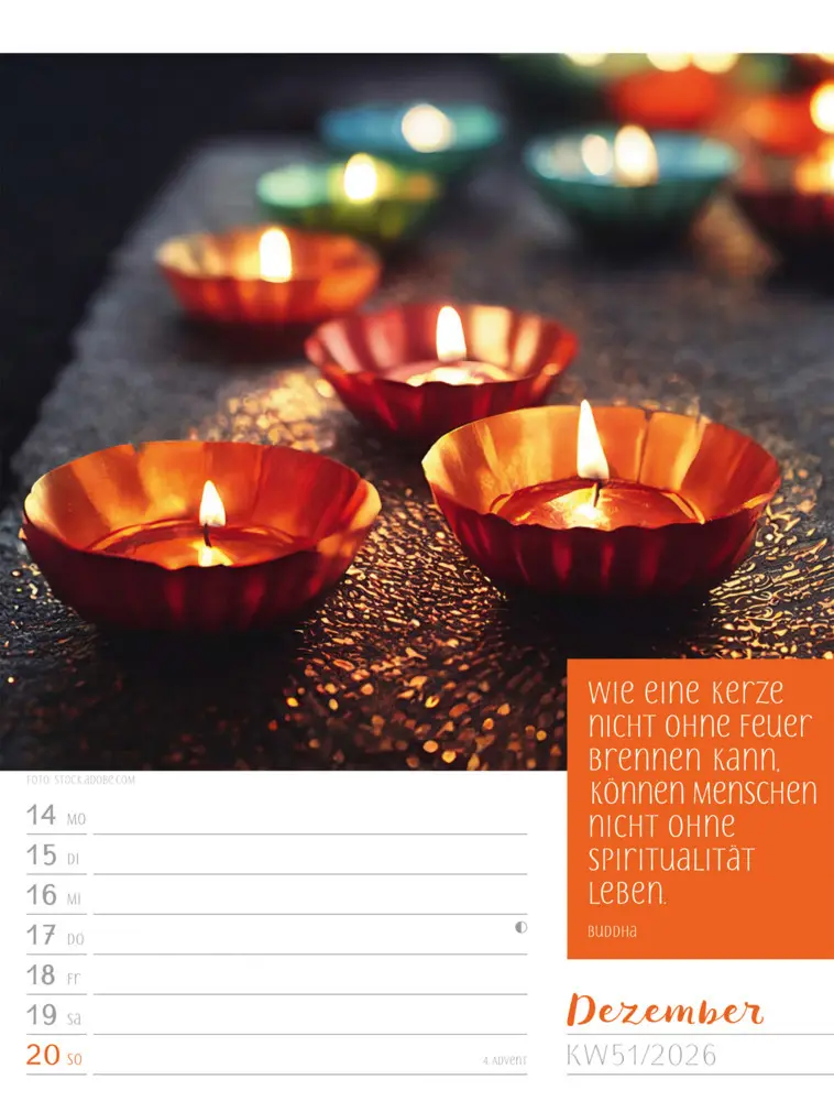 Bild: 9783838426938 | Augenblicke der Achtsamkeit Wochenplaner Kalender 2026 | GmbH | 2026