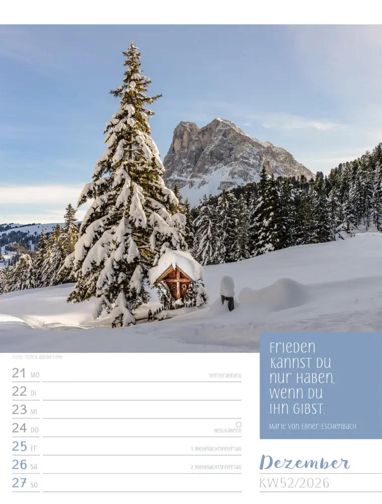 Bild: 9783838426938 | Augenblicke der Achtsamkeit Wochenplaner Kalender 2026 | GmbH | 2026