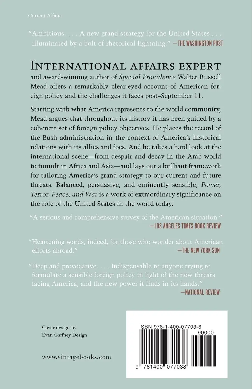 Rückseite: 9781400077038 | Power, Terror, Peace, and War | Walter Russell Mead | Taschenbuch