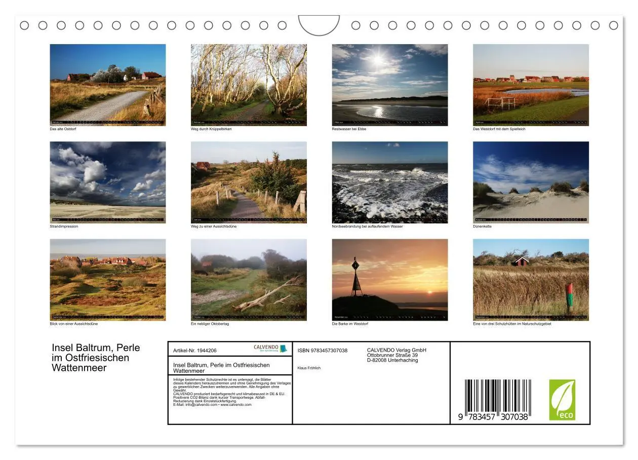 Bild: 9783457307038 | Insel Baltrum, Perle im Ostfriesischen Wattenmeer (Wandkalender...