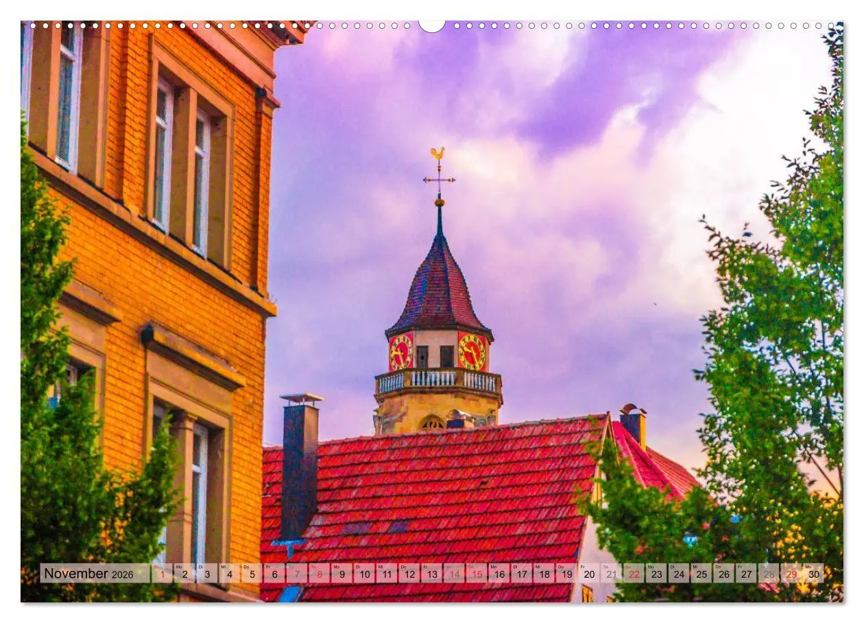 Bild: 9783457787038 | Leonberg - Altstadt in Abendstimmung (Wandkalender 2026 DIN A2...