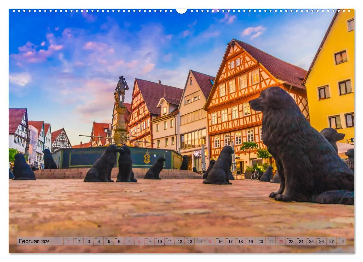 Bild: 9783457787038 | Leonberg - Altstadt in Abendstimmung (Wandkalender 2026 DIN A2...