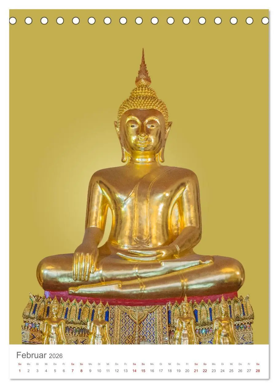 Bild: 9783516327038 | Buddha trägt Gold (Tischkalender 2026 DIN A5 hoch), CALVENDO...